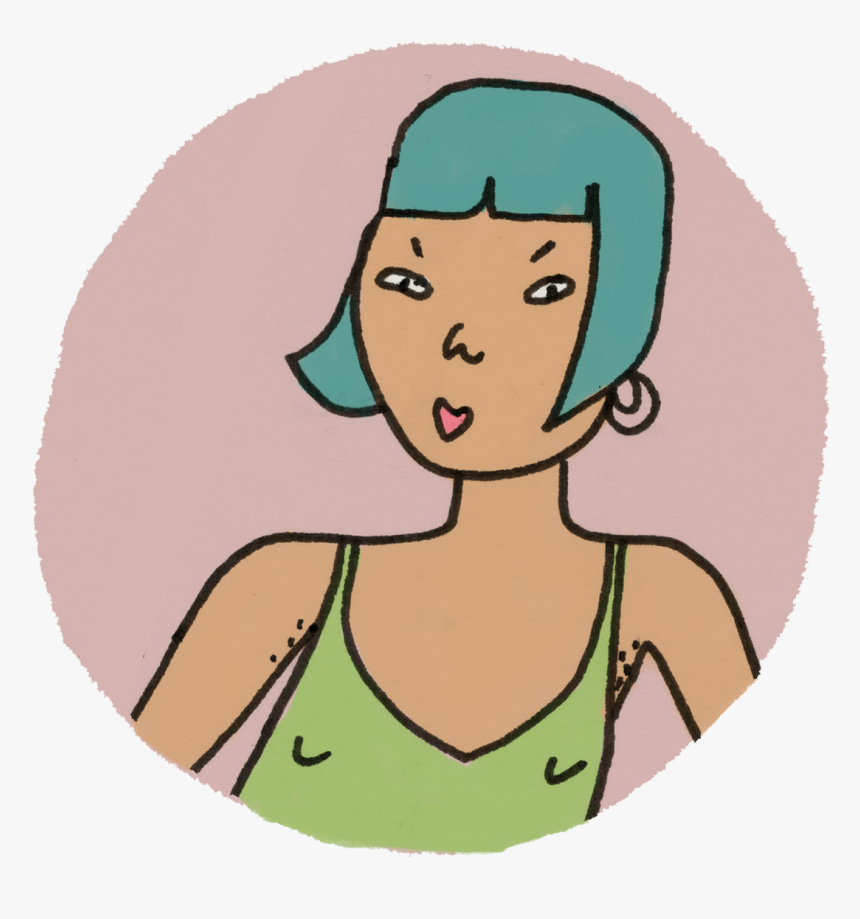 Asian Green Hair Girl, HD Png Download