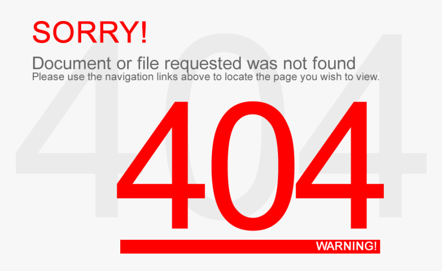 Error 404 Png Transparent, Png Download