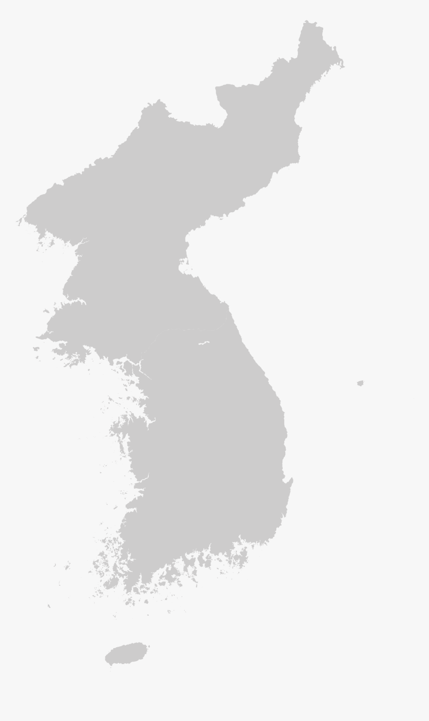 South Korea Map Outline Png - Korea Map Outline Png, Transparent Png