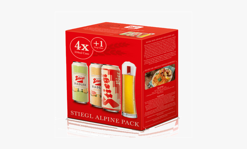 Stiegl Alpine Gift Pack With Glass 4 X 500 Ml - Juicebox, HD Png Download