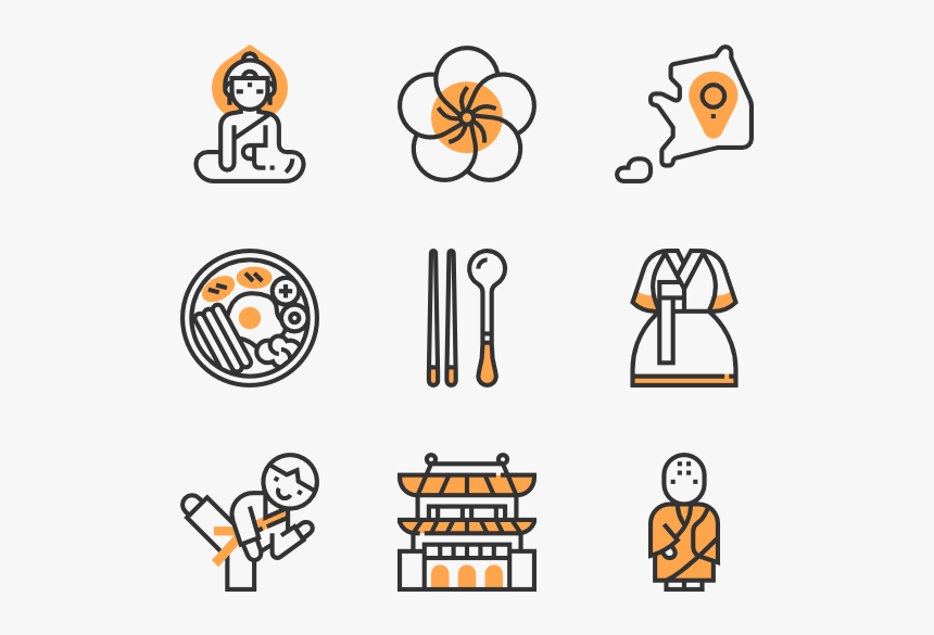 148 Free Vector Icons - Korean Icons Png, Transparent Png