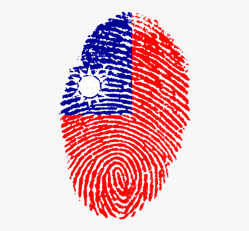 Taiwan, Flag, Fingerprint, Country, Pride, Identity - Taiwan Flag Fingerprint, HD Png Download