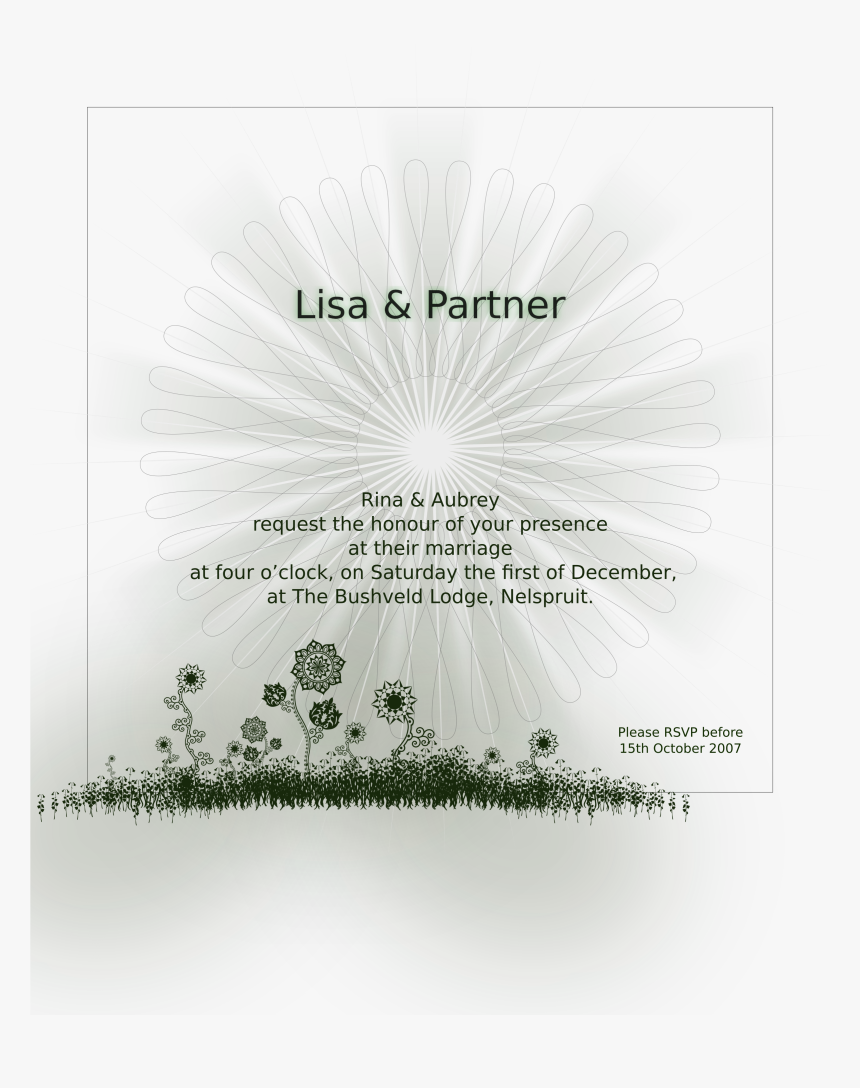 Wedding Invite Clip Arts - Plant, HD Png Download