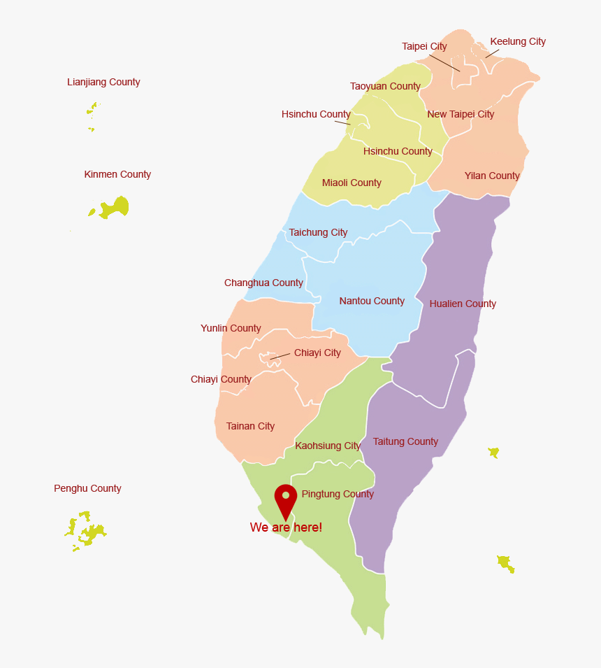 Taiwan , Png Download - Map Of Taiwan Png, Transparent Png