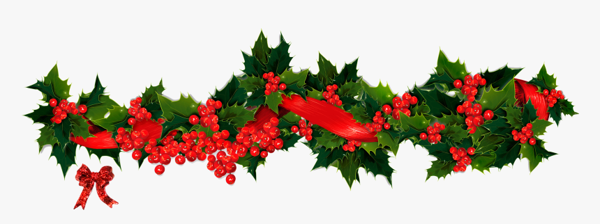 Christmas Garland Drawn Transparent, HD Png Download