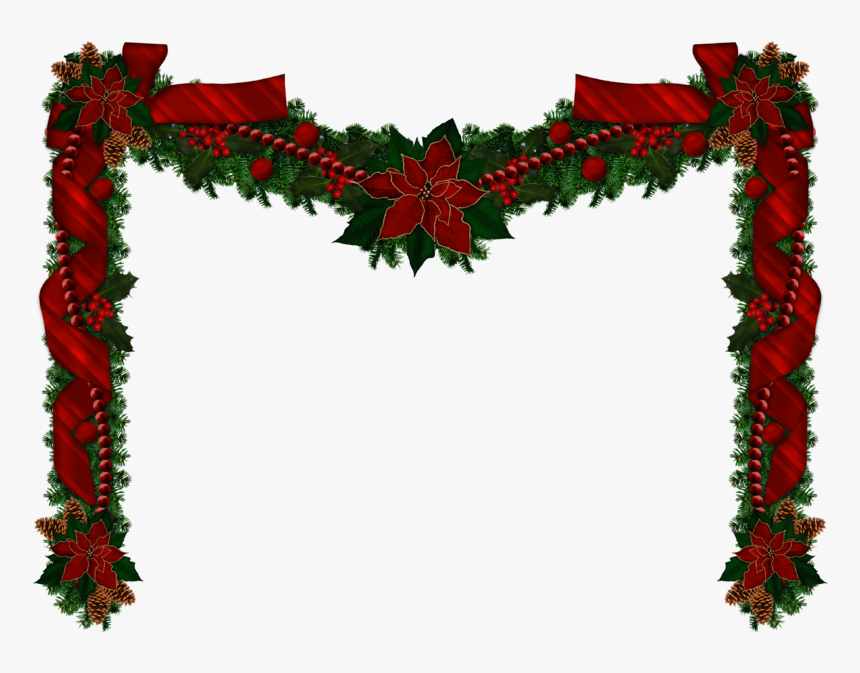 Christmas Garland Transparent Png - Transparent Christmas Garland Png, Png Download