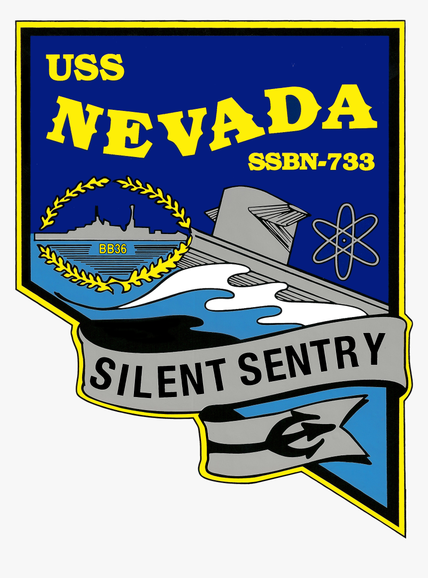 Uss Nevada Ssbn 733 Coa - Uss Nevada Ssbn 733 Crest, HD Png Download