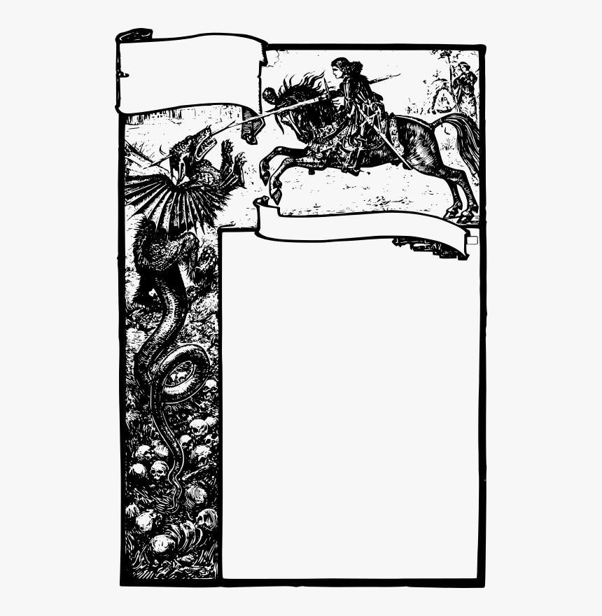 Transparent Dragon Border Png - Medieval Frame Transparent, Png Download