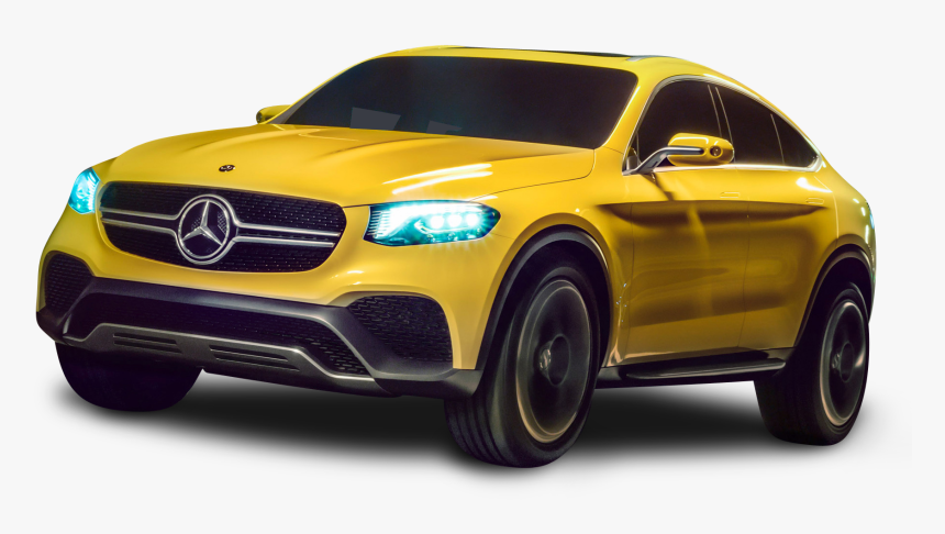 Mercedes-benz - Mercedes Glc Coupe Yellow, HD Png Download