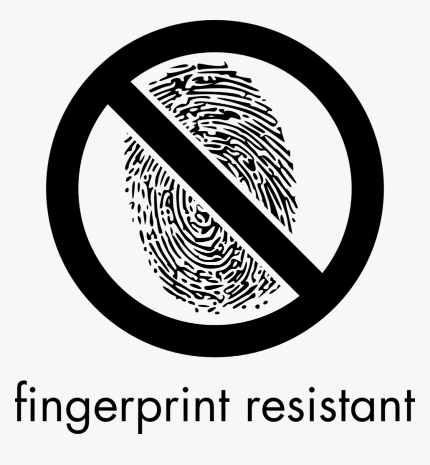 Fingerprint Resistant Sign - Fingerprint Sign, HD Png Download