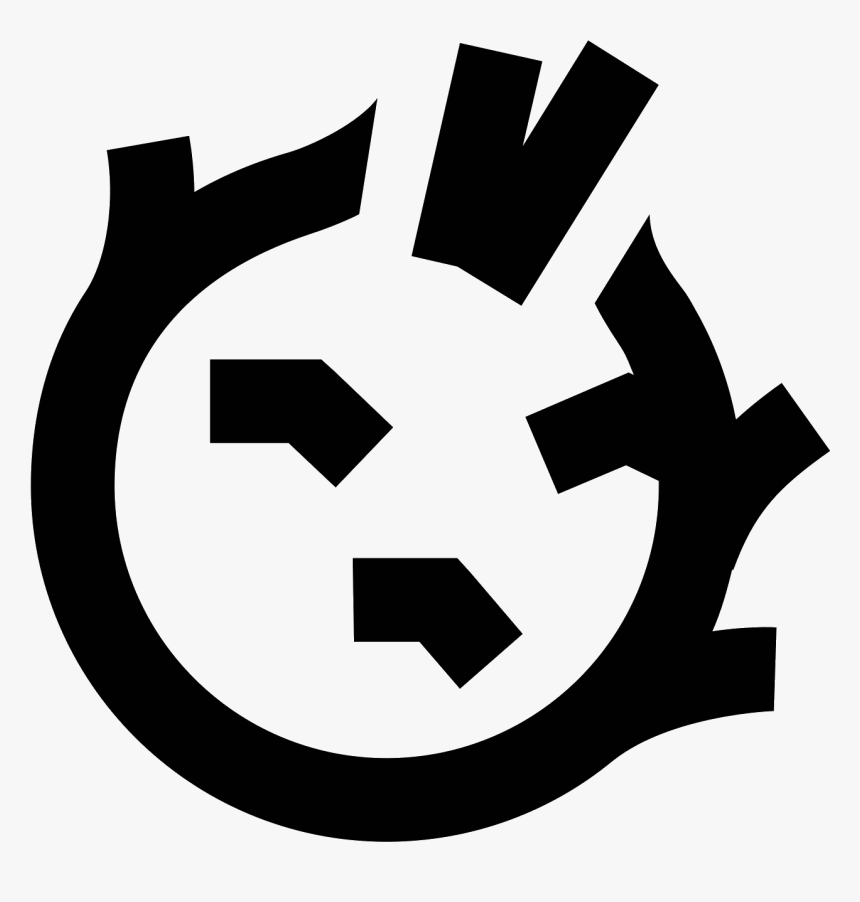 The Image Is Of A Rounded Shape With A Few Spikes Coming - Emblem, HD Png Download