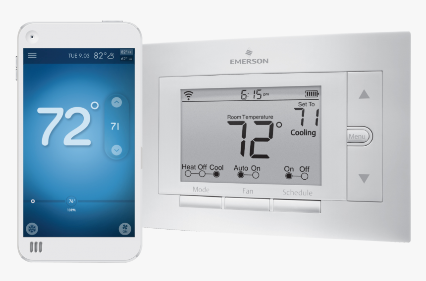 Control Home Comfort Anywhere, Anytime With Emerson& - Smartphone, HD Png Download