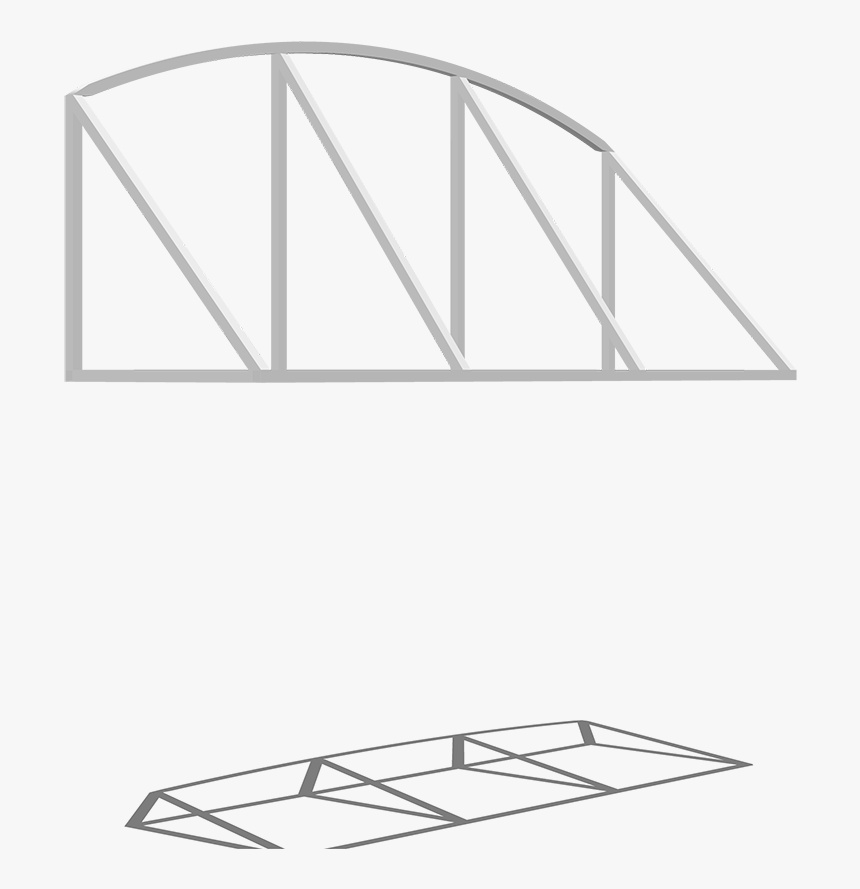Traditional Rounded Awning Frame Front Left View - Arch, HD Png Download