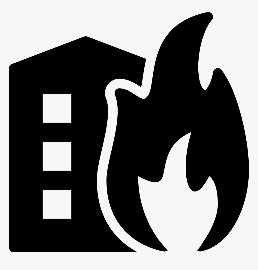 Building On Fire Icon Png, Transparent Png