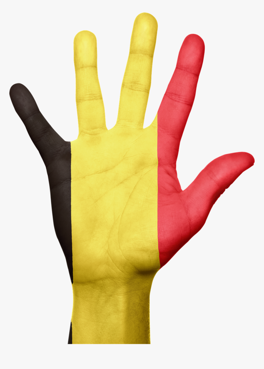 Belgium Flag Hand Png, Transparent Png
