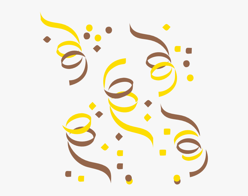 Confetti Yellow And Brown Svg Clip Arts - Confetti Clip Art, HD Png Download