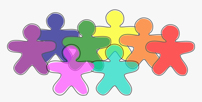 Gingerbread Men Rainbow Clip Arts - Rainbow People Clipart Transparent, HD Png Download