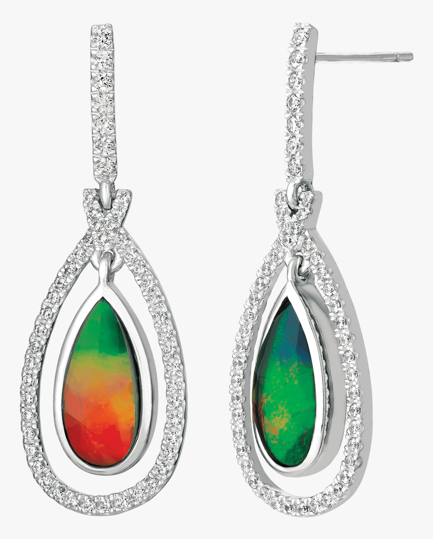 Zakiyah Sterling Silver Swarovski Teardrop Earrings - Earrings, HD Png Download