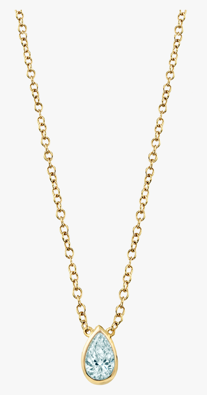 Aquamarine Teardrop Necklace - Small Mangalsutra Design, HD Png Download