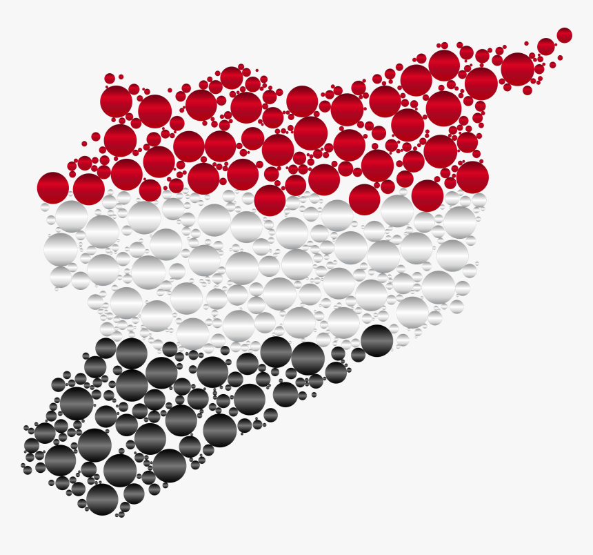 Syria Map Flag Circles 2 Clip Arts - Vector Syria Flag Png, Transparent Png