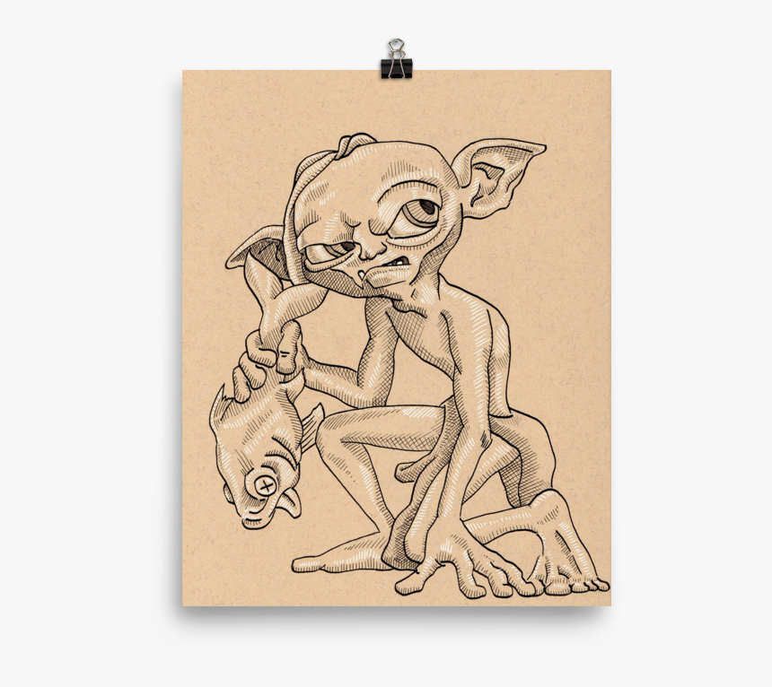 Gollum Art Print - Sketch, HD Png Download