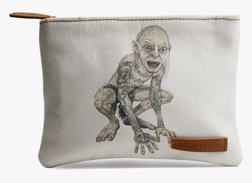 Dailyobjects Gollum Inked Jumbo Stash Pouch Buy Online - Lord Of The Rings Tatyoo, HD Png Download