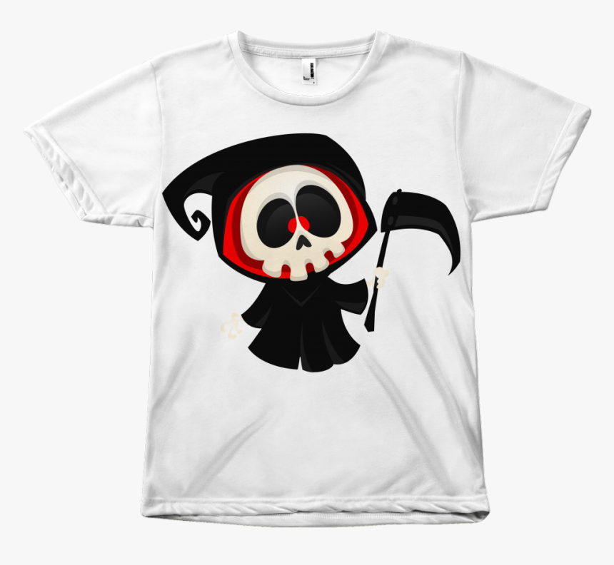 Cute Skull T-shirt - Skull Reaper Cartoon, HD Png Download