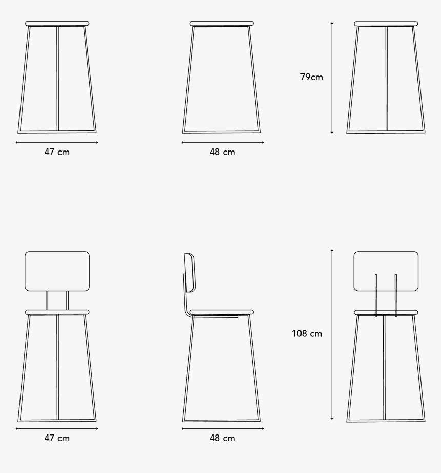 Vectores Boomerang Bar Stool 01 - Drawing, HD Png Download