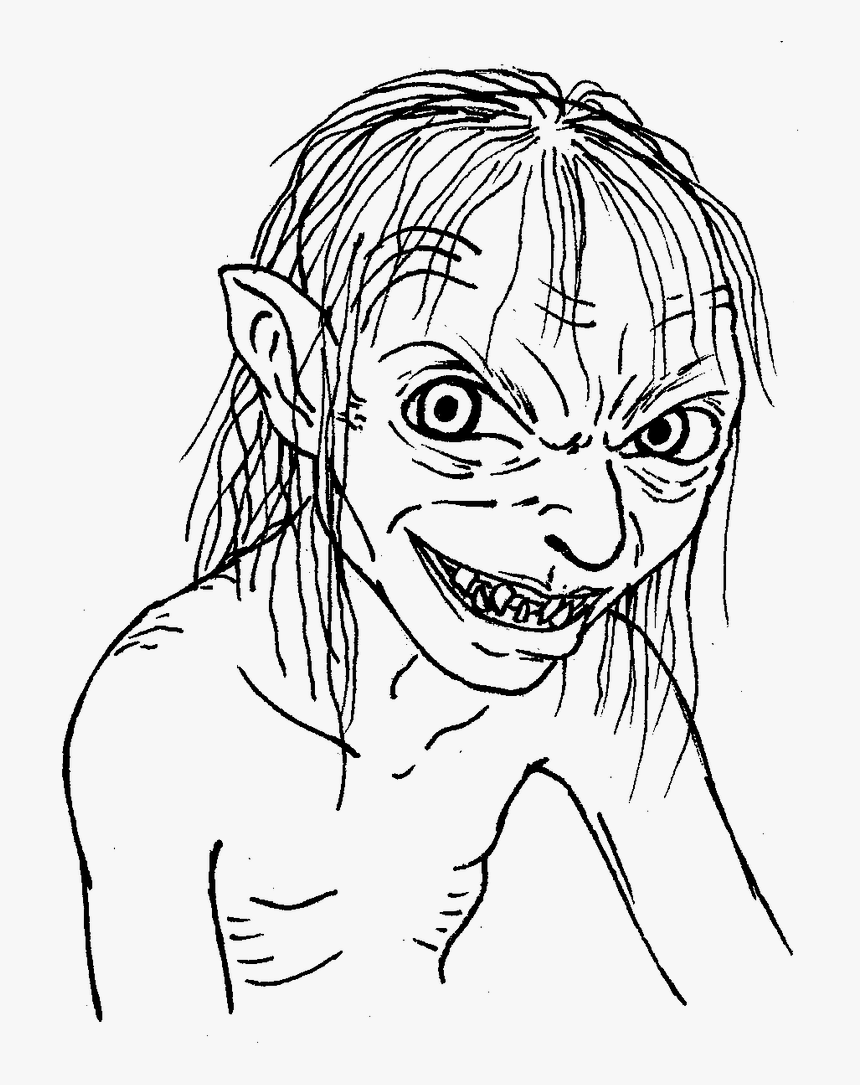 Fdr Drawing Head - Coloring Lord Of The Rings, HD Png Download