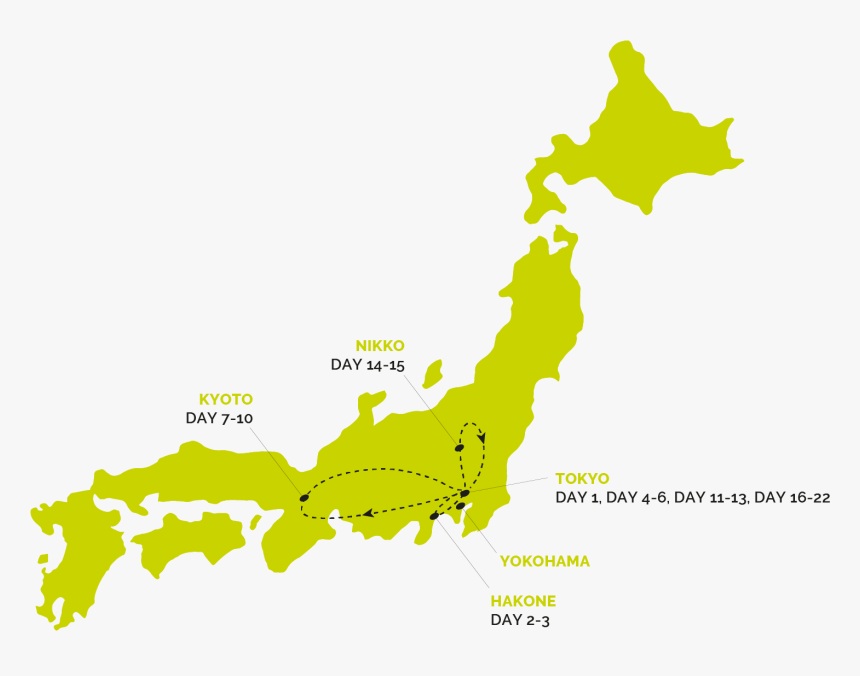 Top Sights Japan Map, HD Png Download