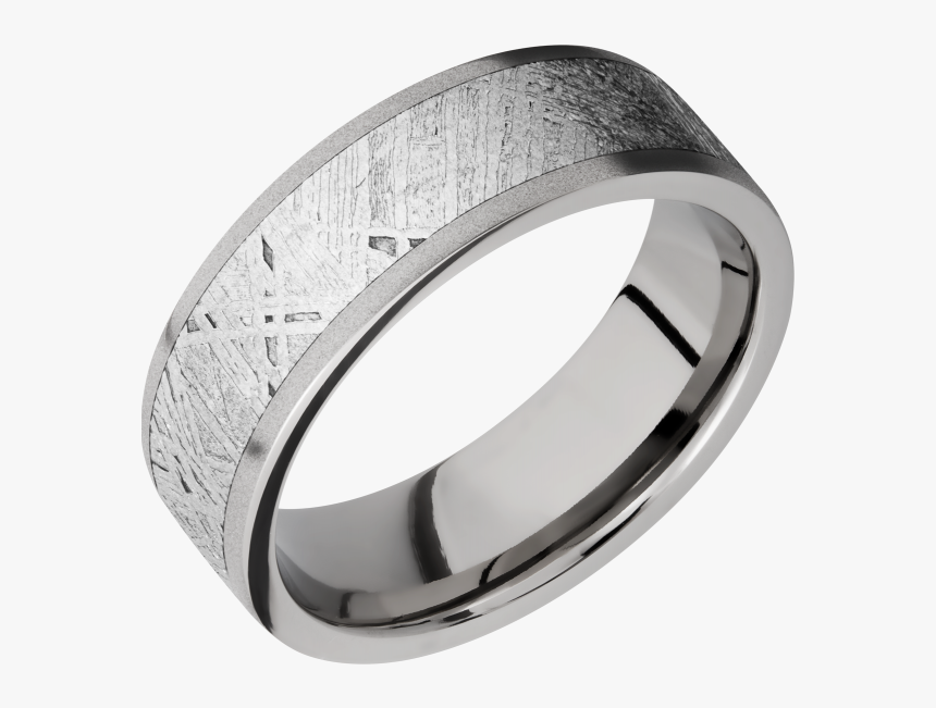 Titanium 7mm Band 7f15 Meteorite , Png Download - Wedding Ring, Transparent Png