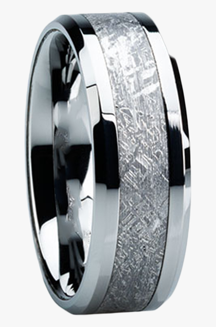 8 Mm Tungsten Mens Wedding Bands With Meteorite - Meteorite Wedding Rings For Men, HD Png Download