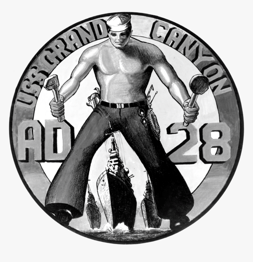 Uss Grand Canyon Insignia, 1968 (nh 65528 Kn) - Illustration, HD Png Download