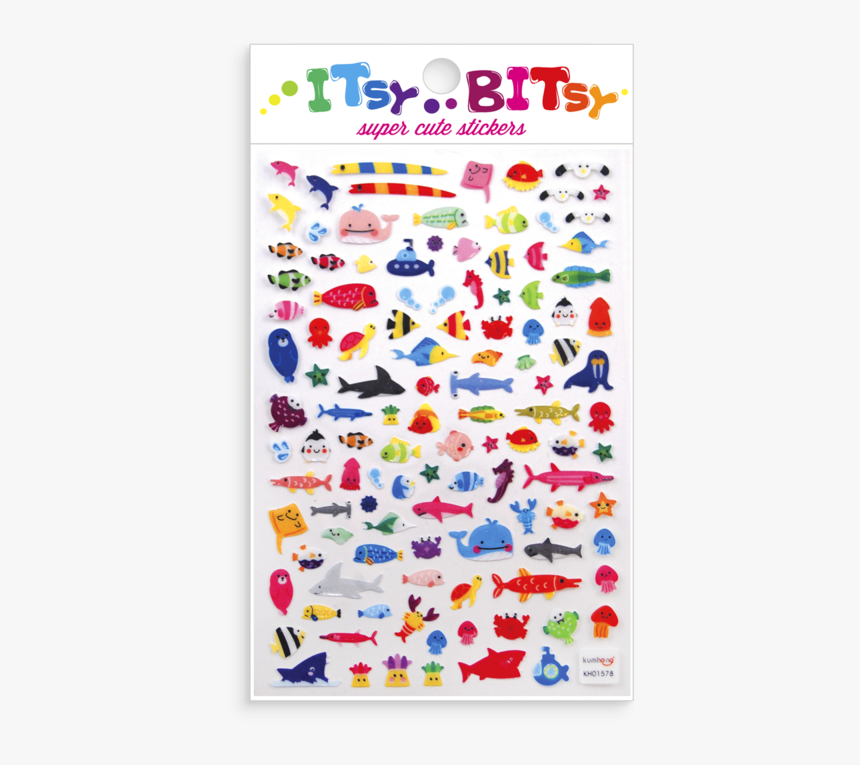 Itsy Bitsy Stickers Sea Life, HD Png Download