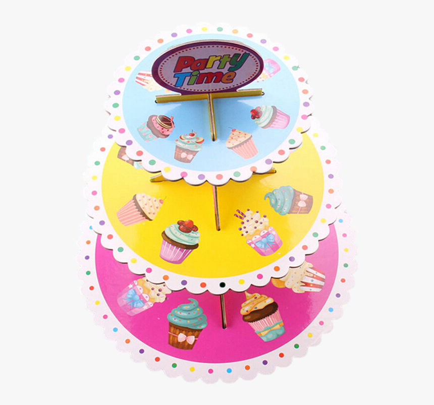 Cup Cake Stands Asst -cupcake Design - Birthday Party, HD Png Download