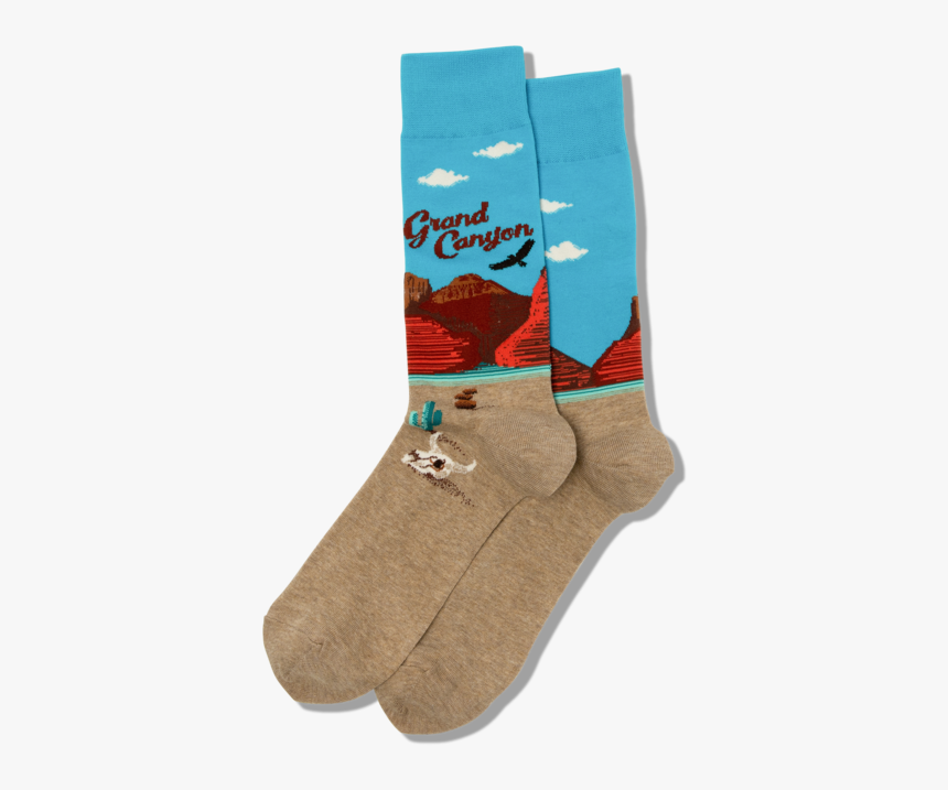 Men S Grand Canyon Crew Socks 
 Class Slick Lazy Image - Sock, HD Png Download