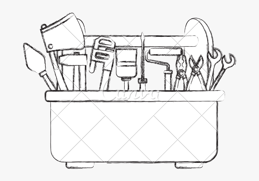 Toolbox Drawing Clipart - Line Art, HD Png Download