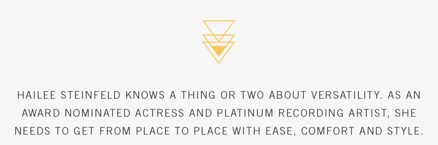 Hailee Steinfeld Knows A Thing Or Two About Versatility - Triangle, HD Png Download