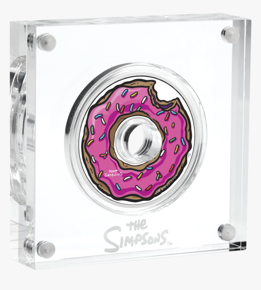 2019 Simpsons Donut 1oz $1 Silver - Simpsons Donut Coin, HD Png Download