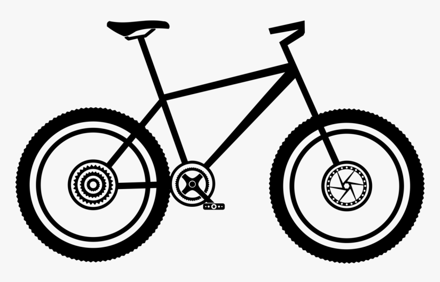 Bicycle,monochrome Photography,bicycle Wheel - Transparent Background Bicycle Clipart, HD Png Download