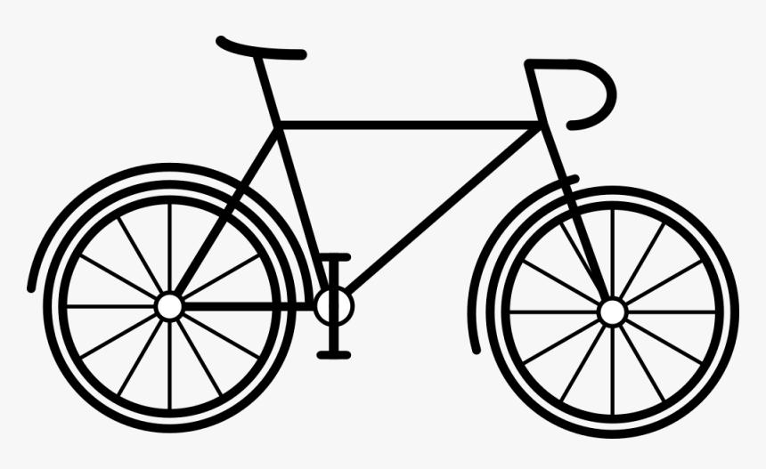 Bicycle Line Art - Rohloff Hub Bike Silver, HD Png Download