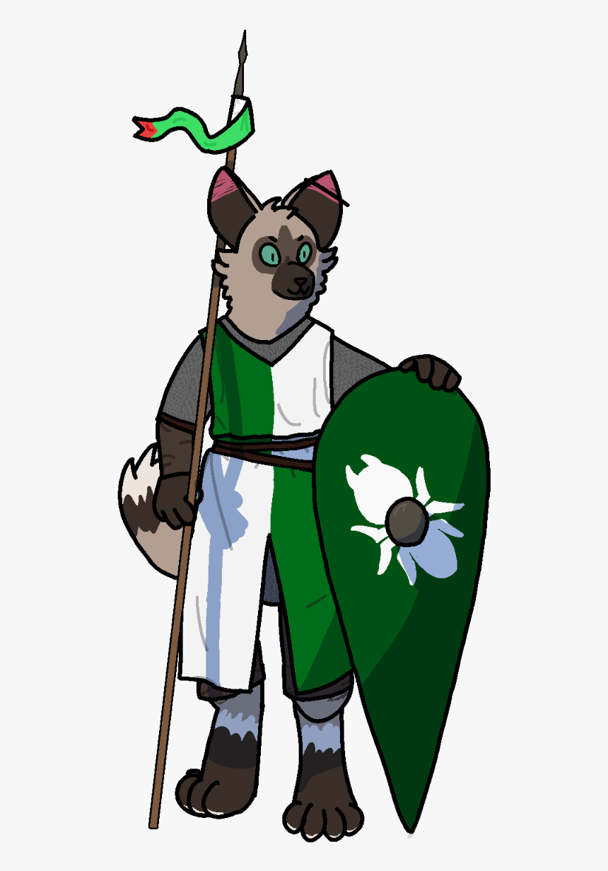 My Fursona In 11th Century Warrior Outfit - Cartoon, HD Png Download