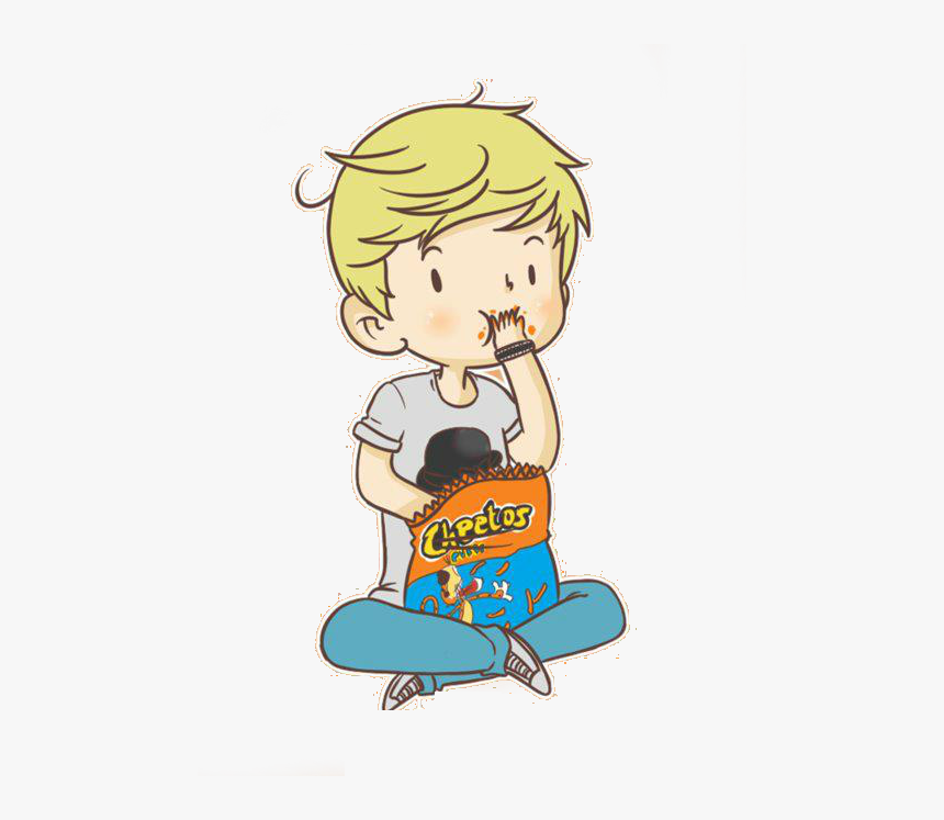 Niall Horan Cartoon - Caricatura Comiendo Png, Transparent Png