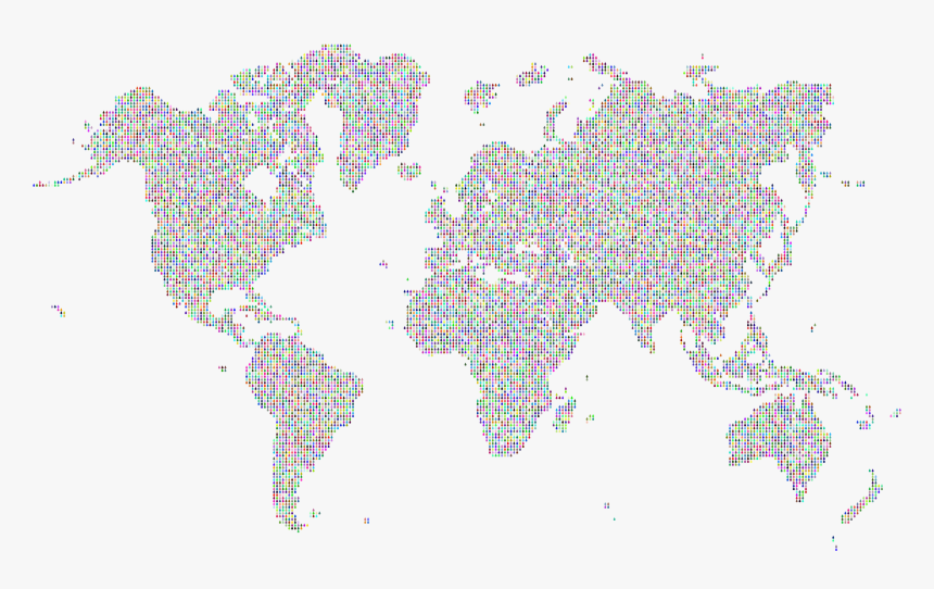 Prismatic Blood Sweat And Tears World Map No Background - Islamic Republic Of Iran Map, HD Png Download