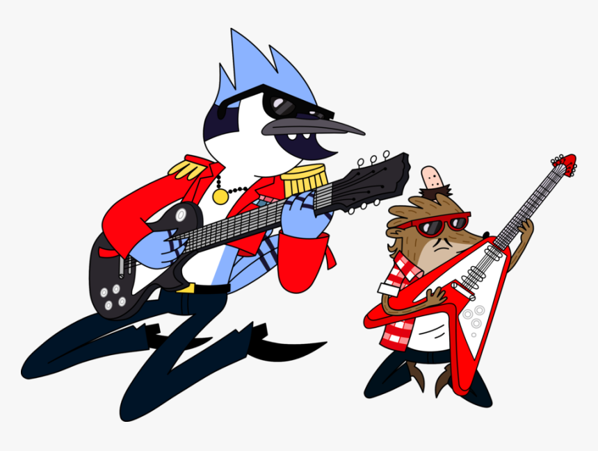 Regular Show Wiki - Mordecai And Rigby Rockstar, HD Png Download