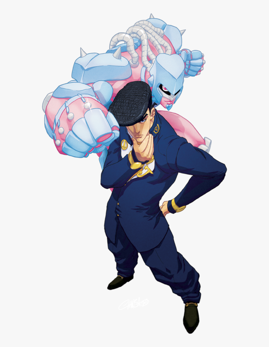 Crazy Diamond And Higashikata Jousuke Drawn By Jeffrey - Josuke Crazy Diamond Pose, HD Png Download