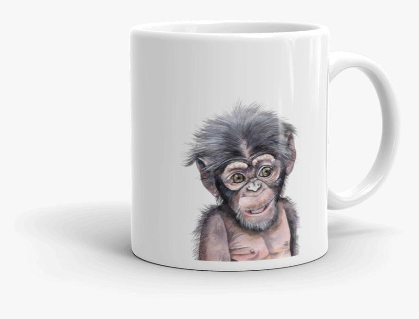 Chimp Final Mockup Handle On Right 11oz, HD Png Download