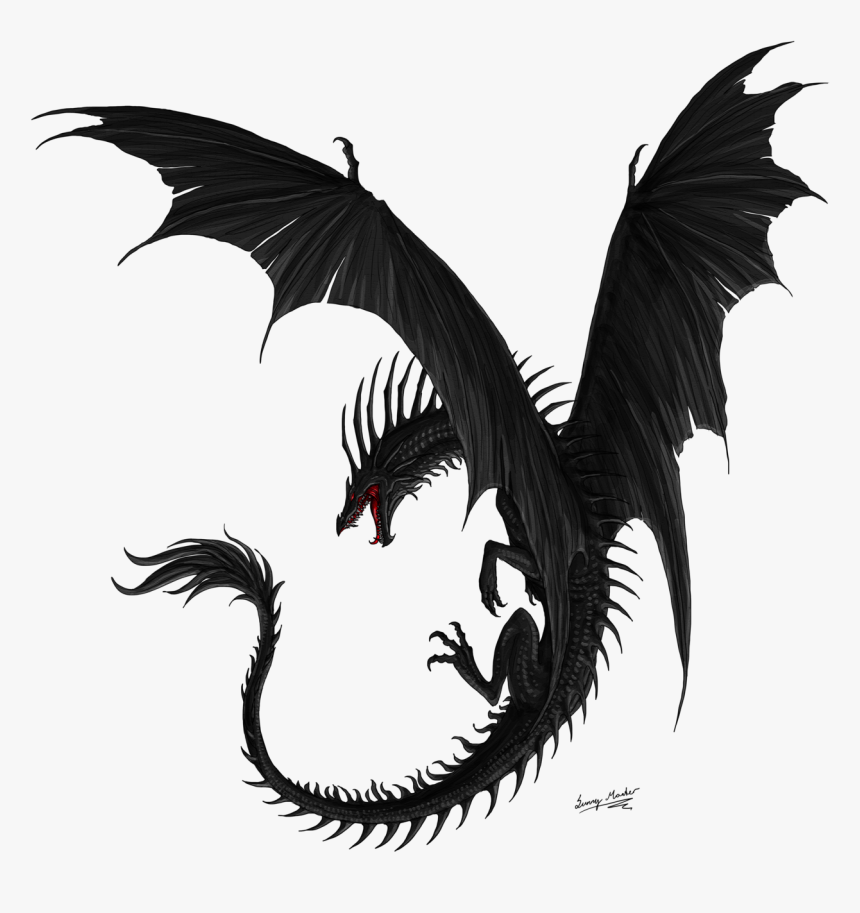 Green-dragon - Black Dragon Png Transparent, Png Download