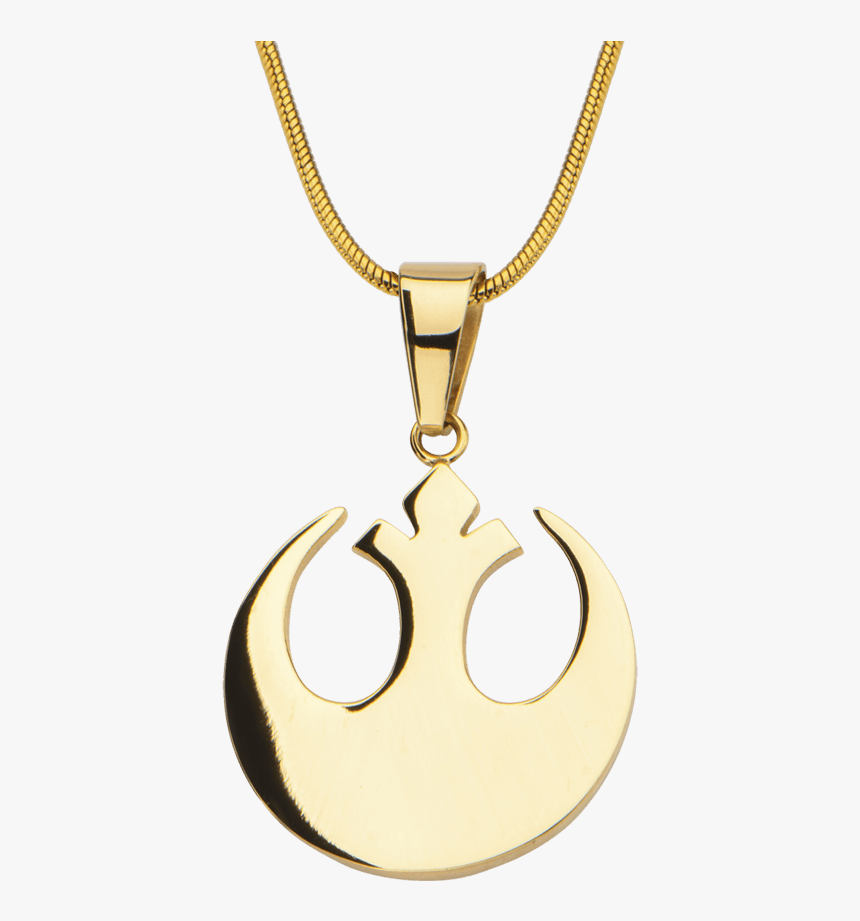 Rebel Alliance Gold Pendant With Chain - Locket, HD Png Download