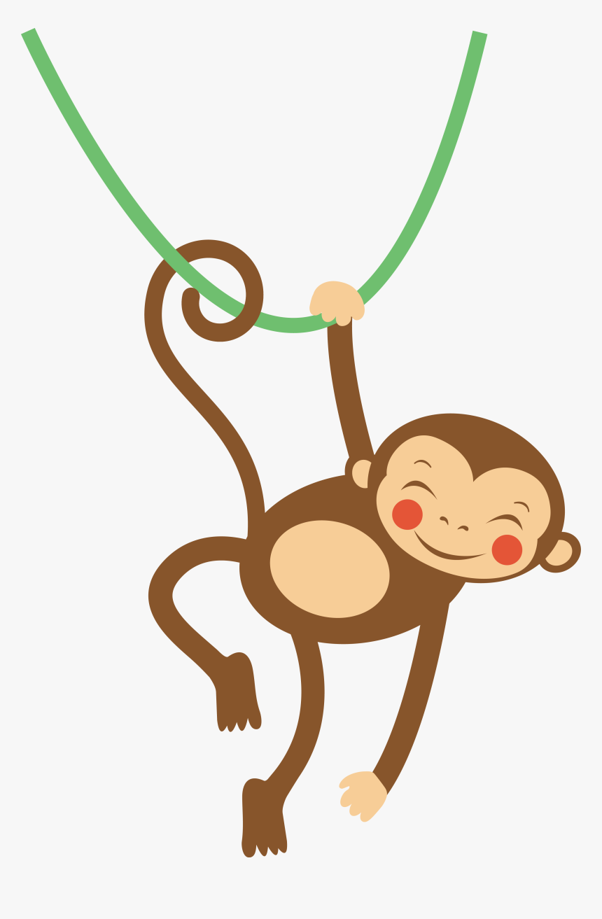 Monkey Cartoon Clip Art Letter Animal Star - 8 Monkeys In A Room, HD Png Download